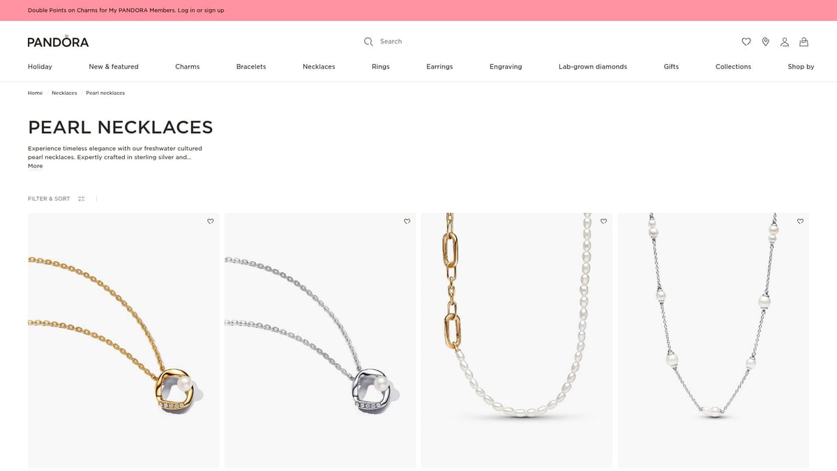 7 Best Necklace in Sterling Silver Designs for 2025 - Pearl Necklace with Sterling Silver Chain – Pandora (From $125.00)