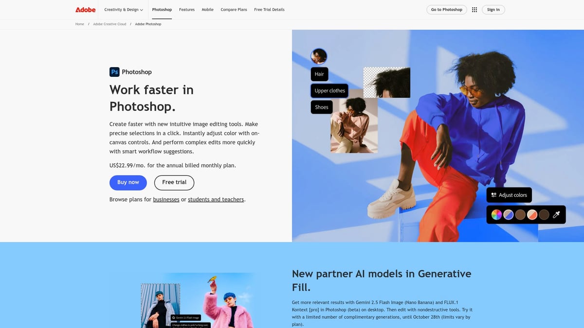 9 Essential Image Changer AI Tools to Try in 2025 - Adobe Photoshop Generative Fill