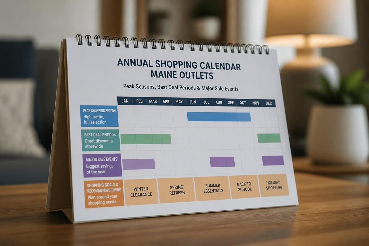 Seasonal outlet shopping calendar