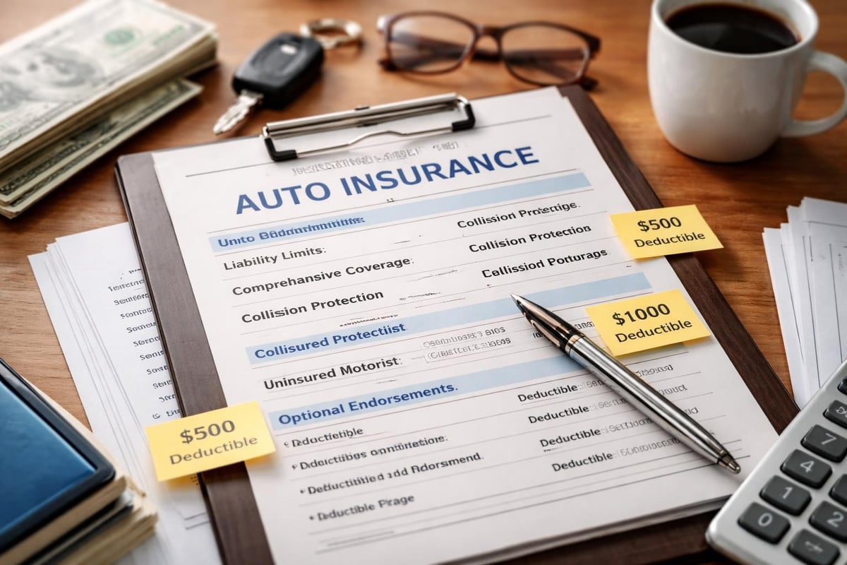 Coverage types and deductibles