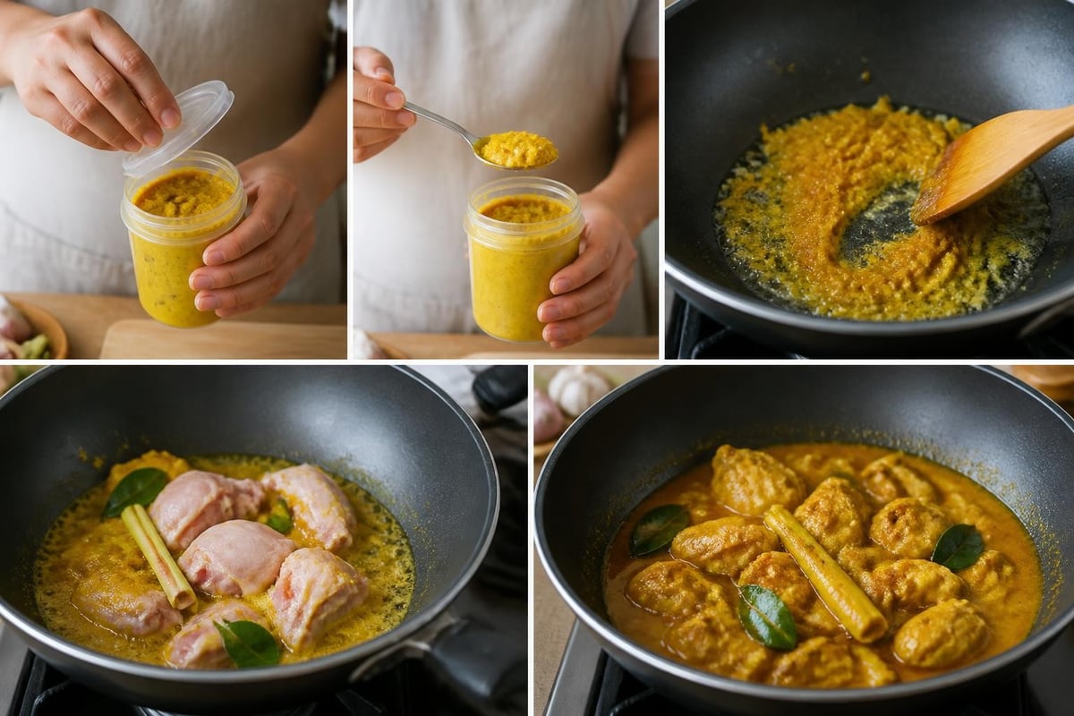 Cara menggunakan bumbu kuning instan