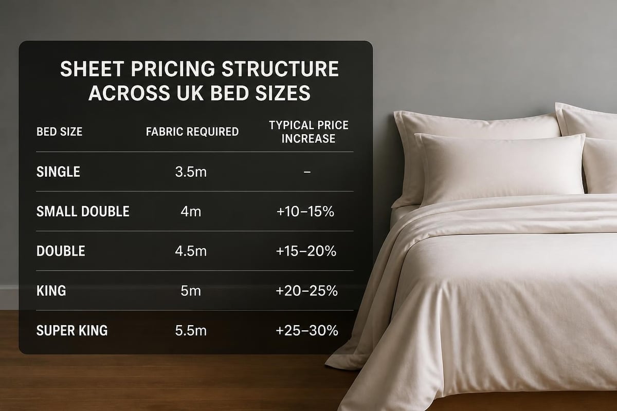 Bed sizing price comparison