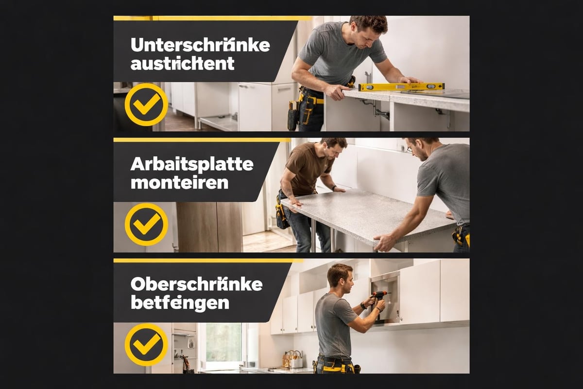 Kücheninstallation Schritte