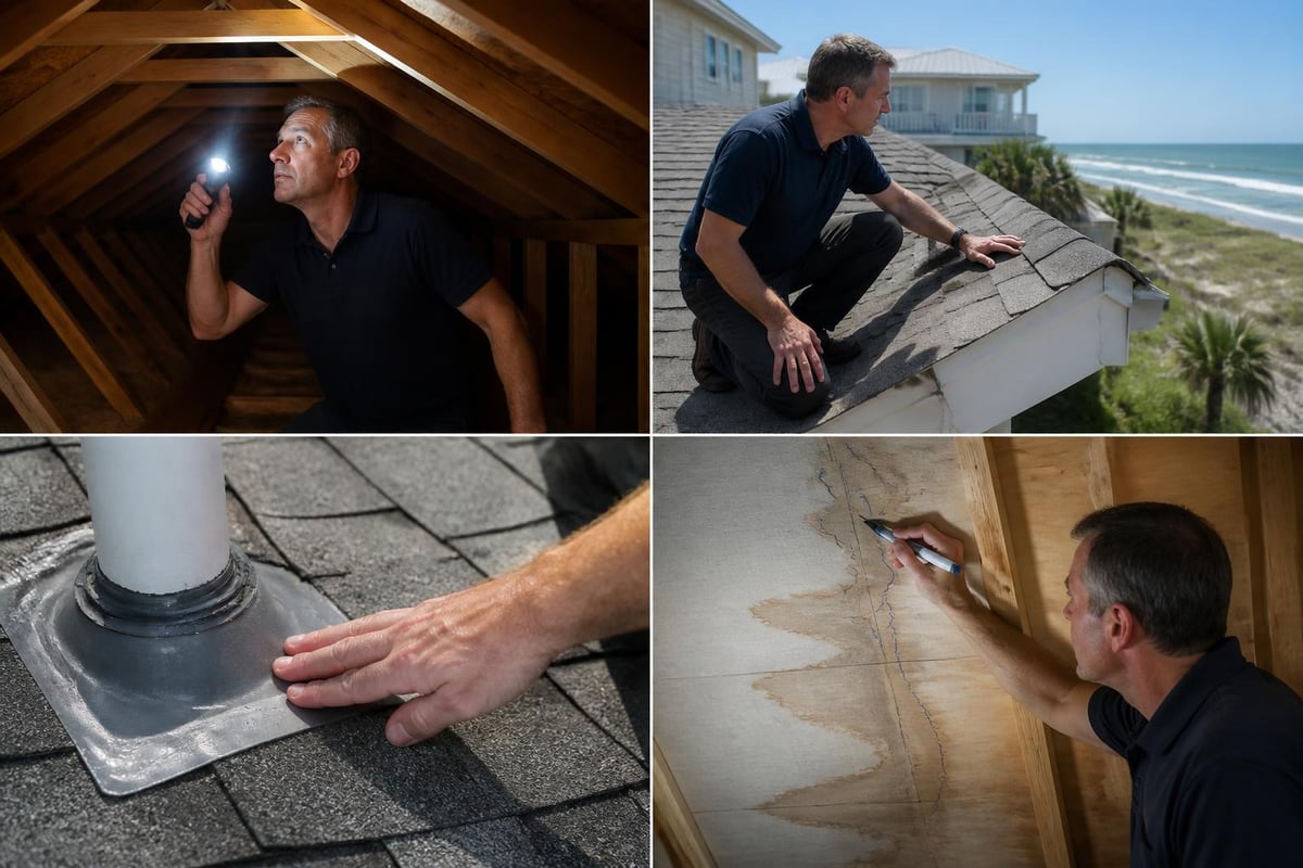 Roof leak inspection process