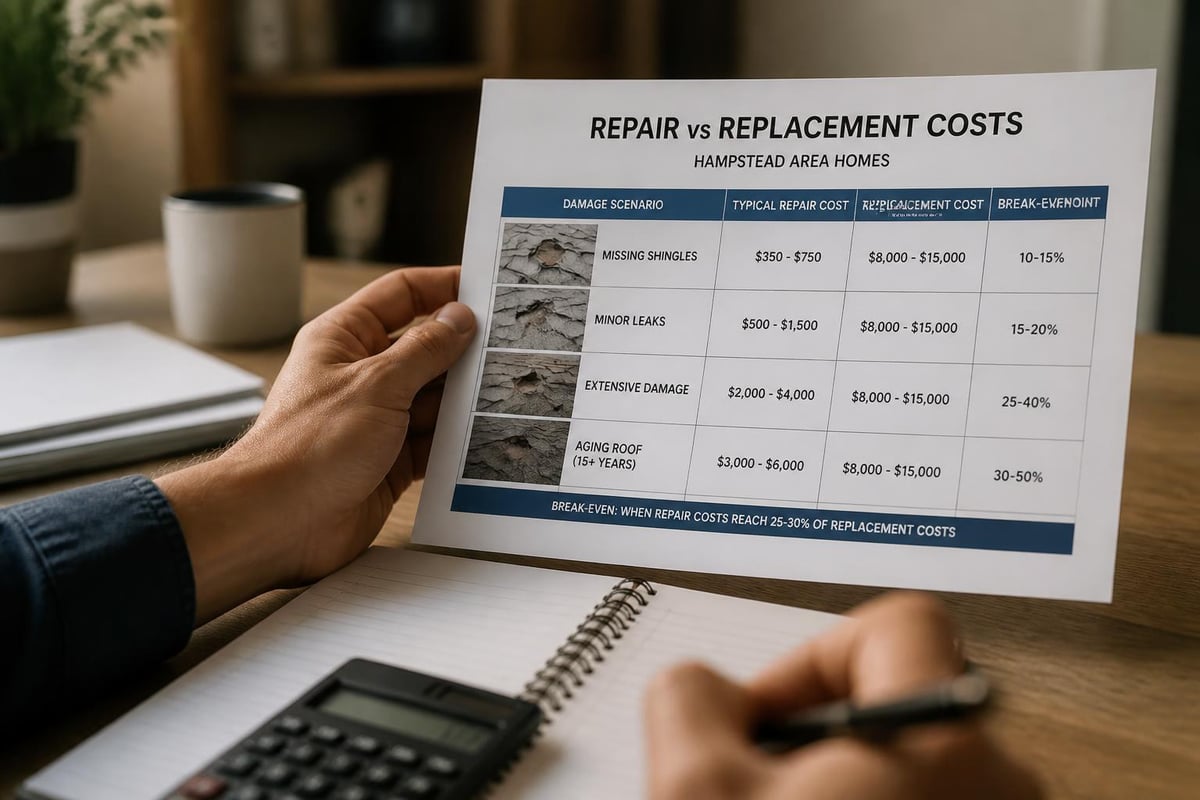 Roof repair cost breakdown