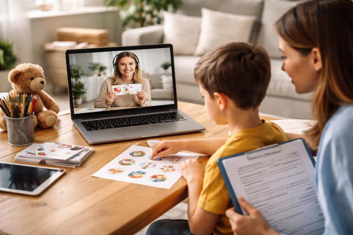 Virtual speech therapy session