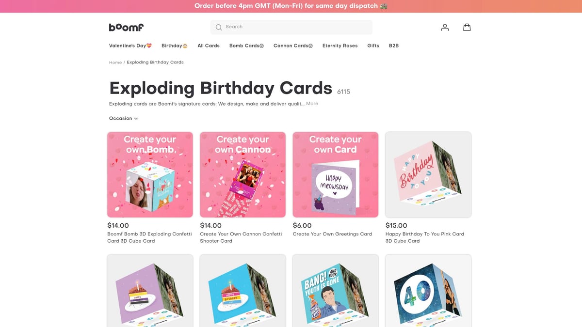 7 Vibrant Colourful Birthday Cards to Brighten Any Celebration 2026 - Boomf Birthday Boomf Bombs