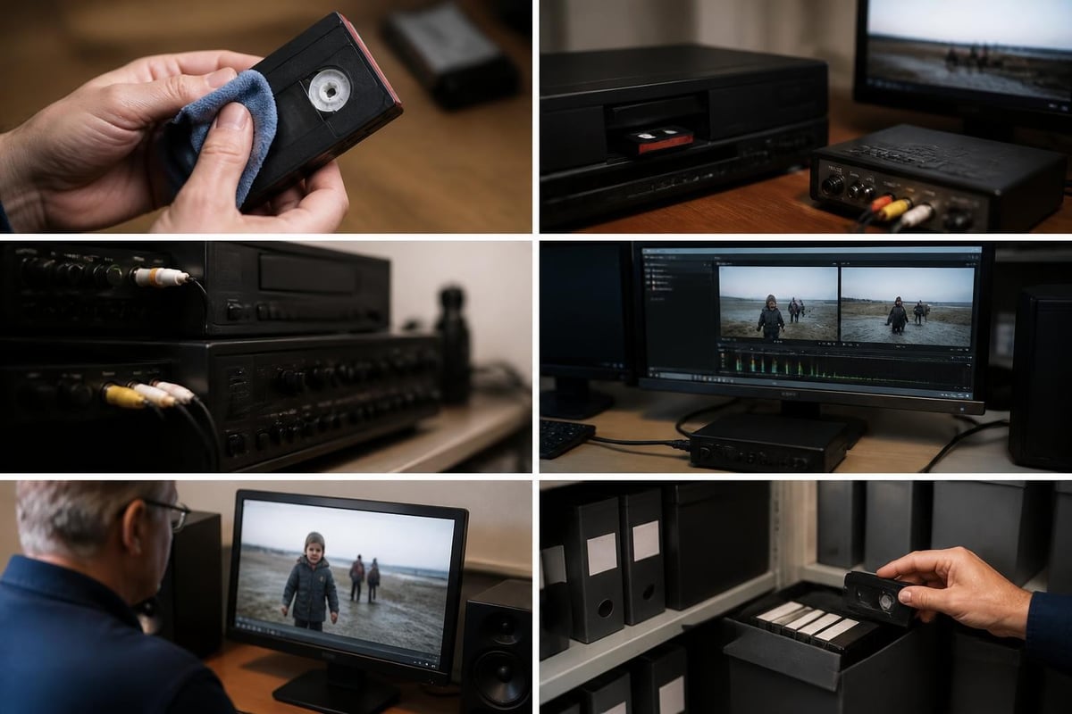 VHS-C digitization workflow stages