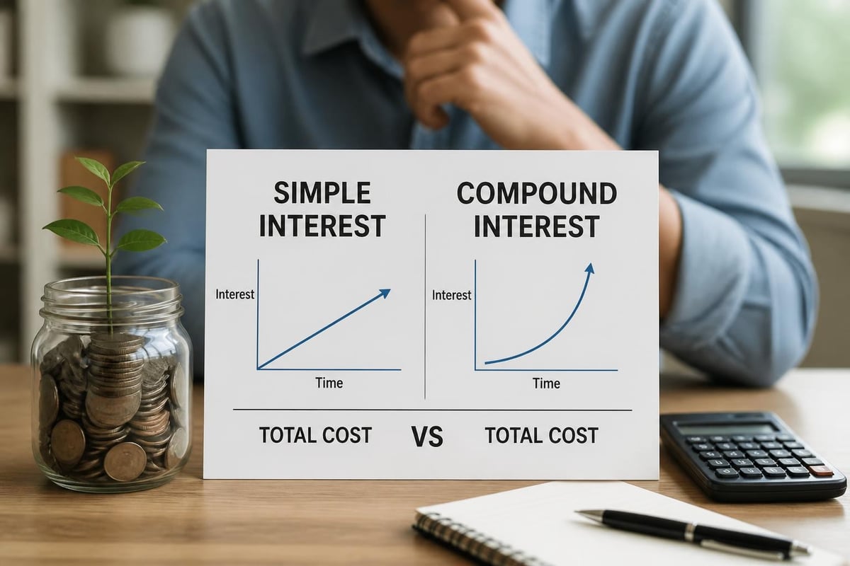 Simple vs compound interest comparison