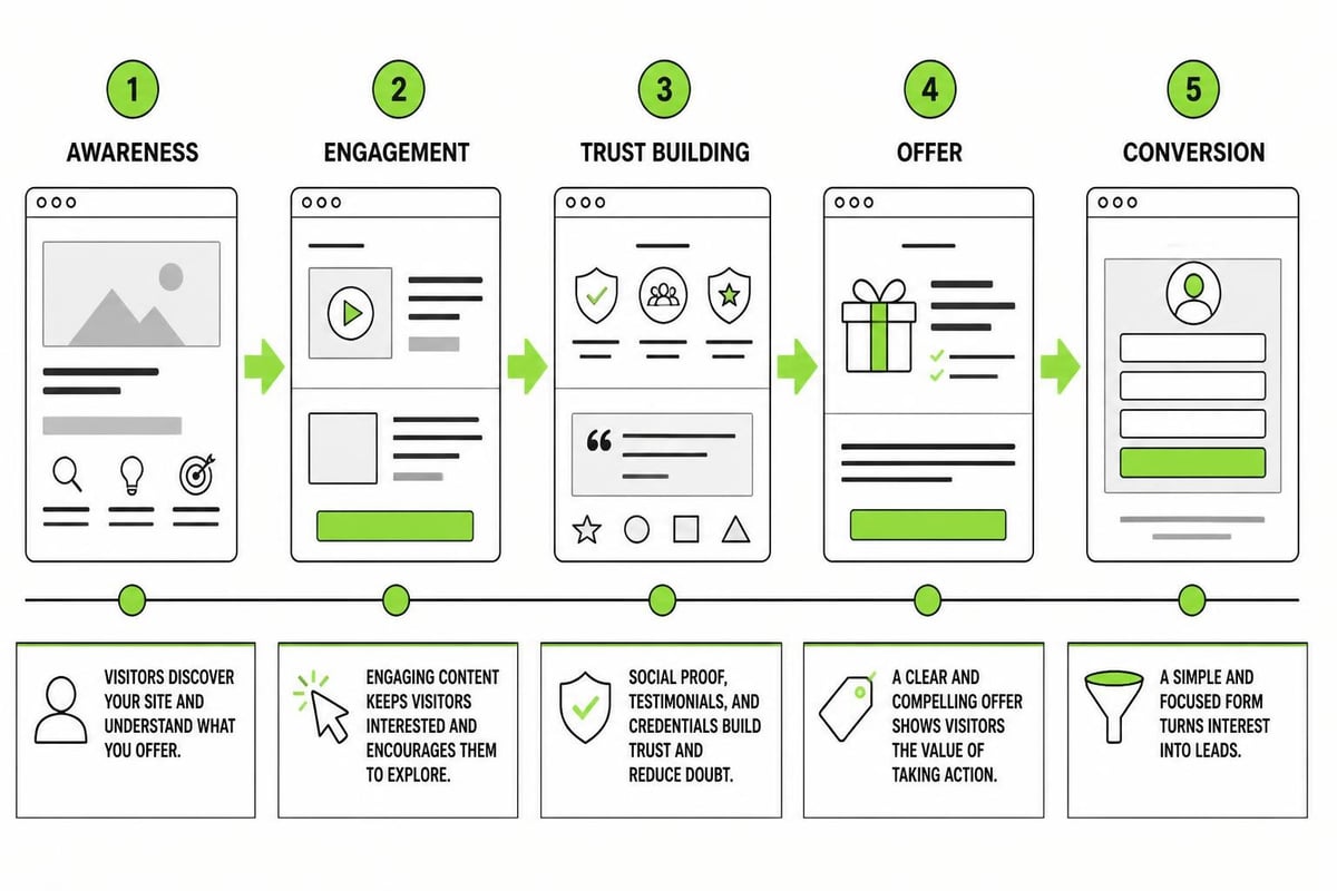 Visitor journey stages
