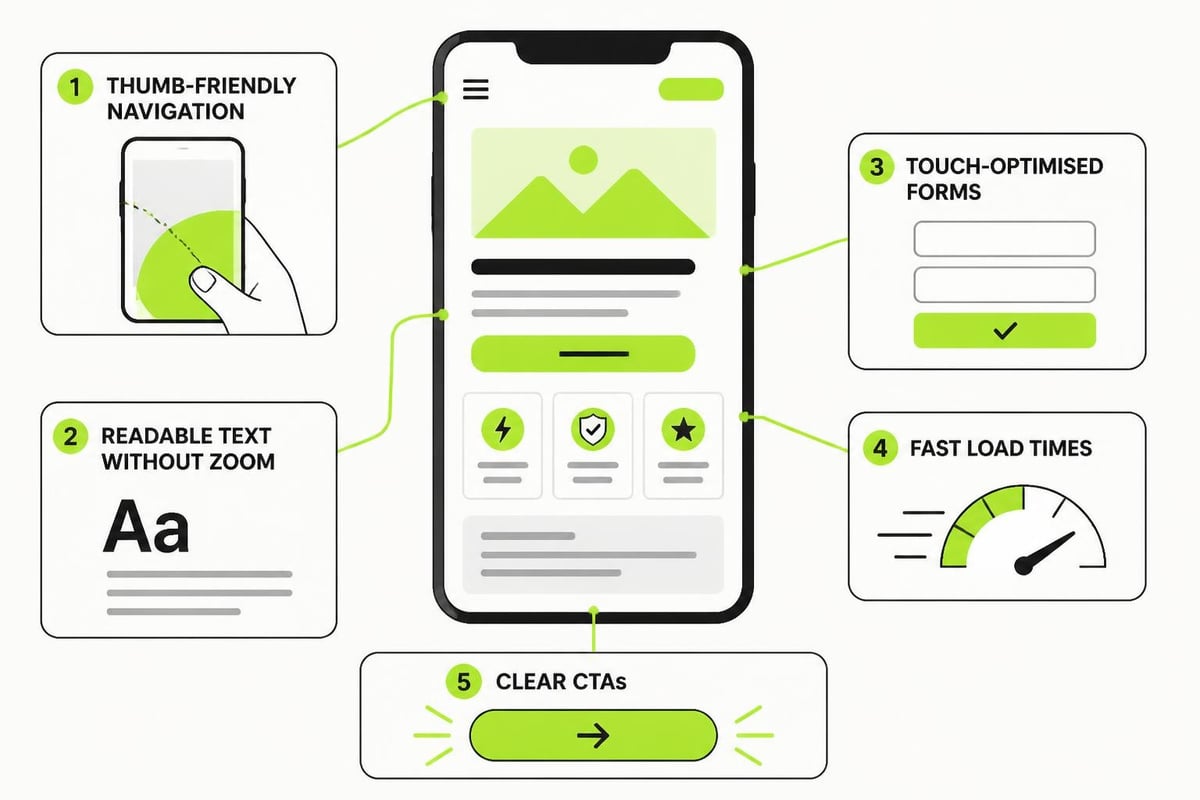 Mobile website components