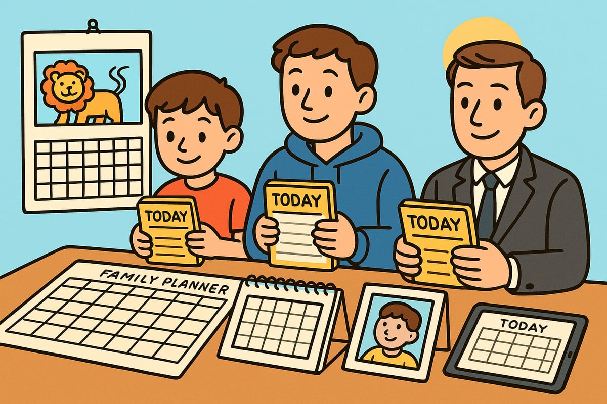 De verschillende soorten vandaag kalenders in 2026