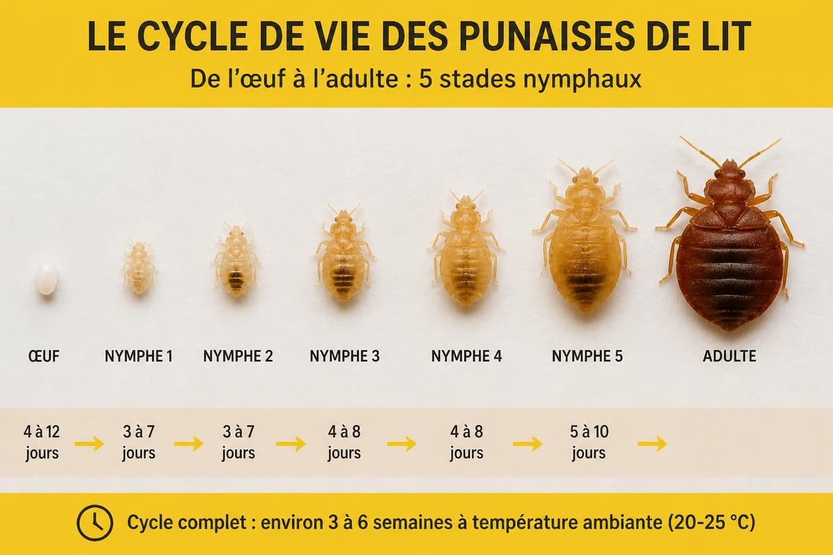 Cycle de développement des punaises de lit