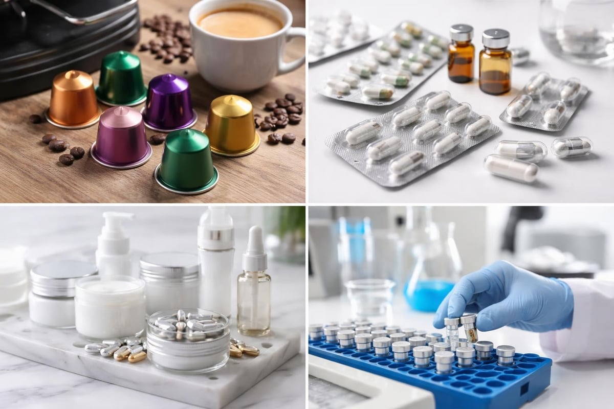 Applications sectorielles capsules aluminium