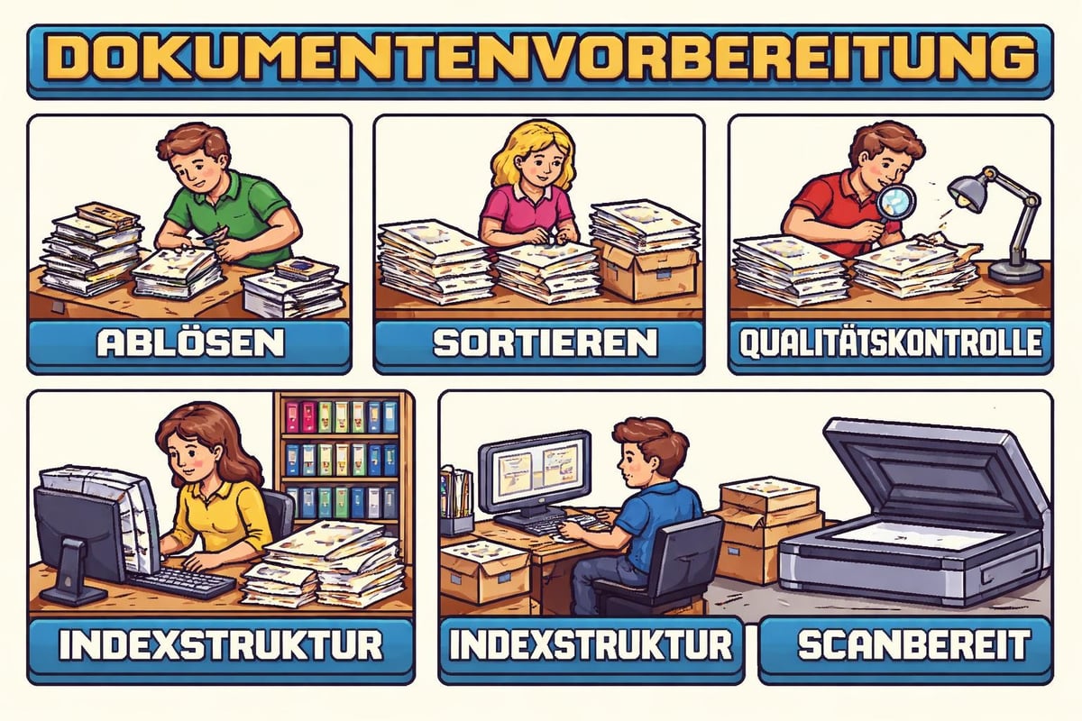 Aktenaufbereitung Prozessschritte
