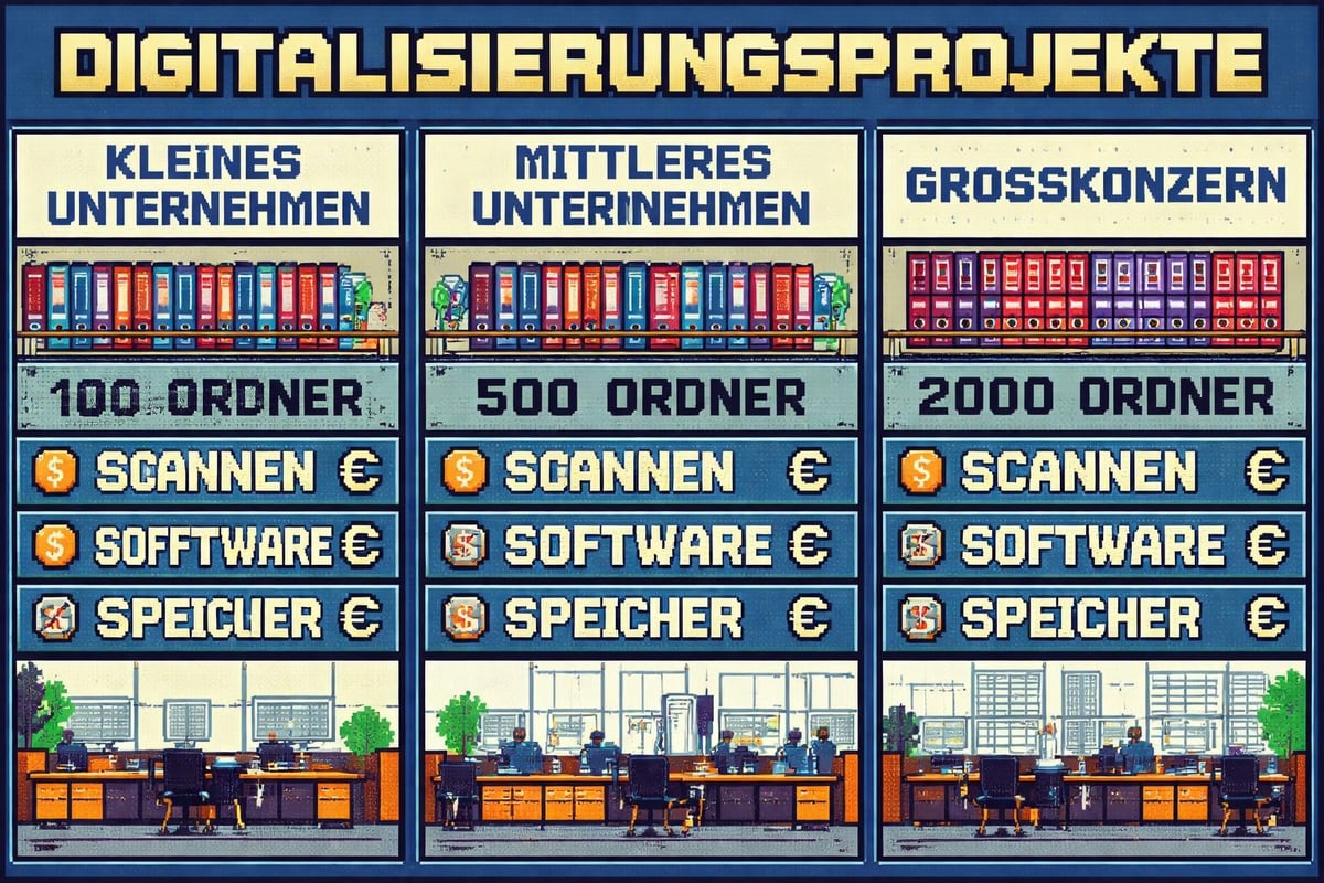 Projektgrößen Kostenvergleich