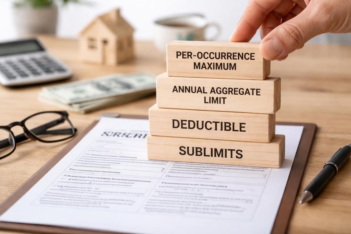 Insurance benefit limits and coverage layers