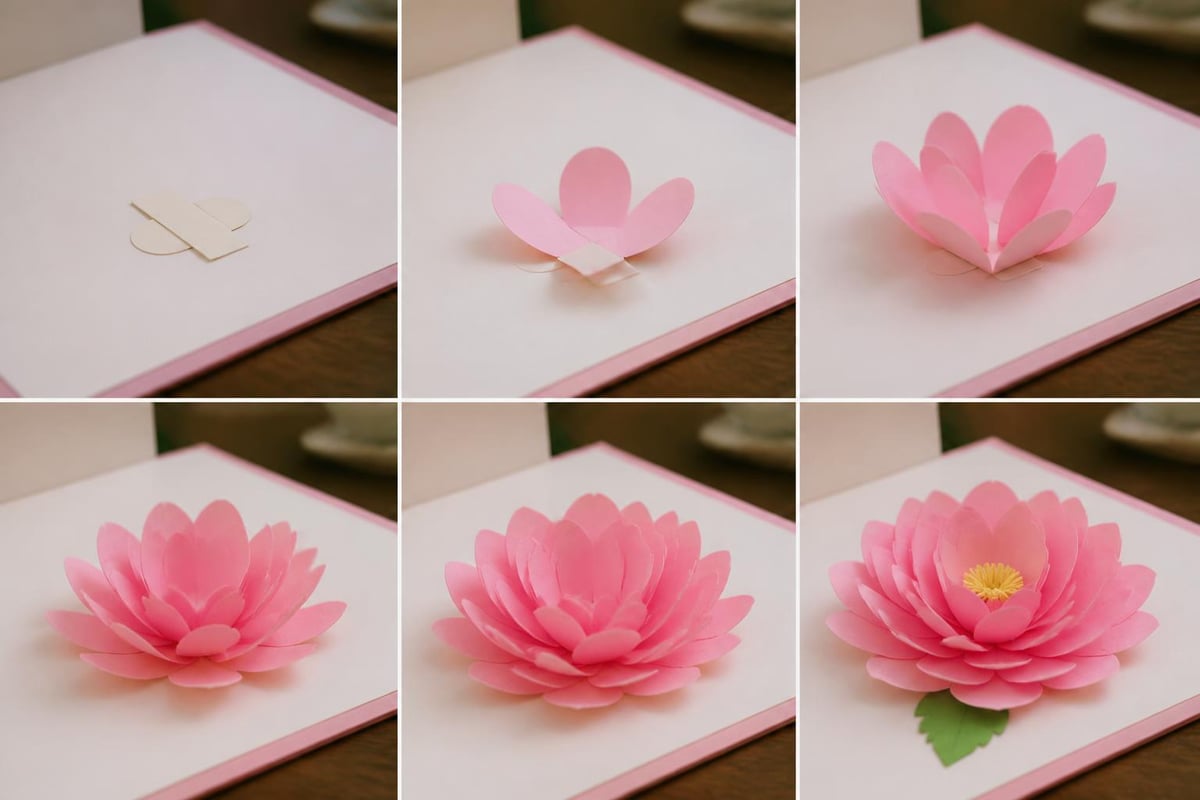 Flower pop up card design