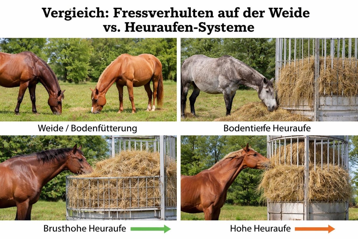 Natürliches Fressverhalten von Pferden