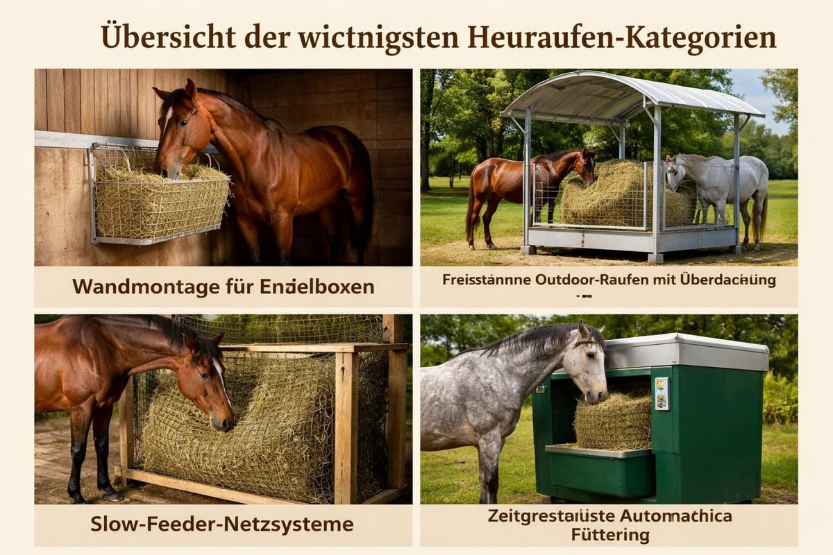 Verschiedene Heuraufen-Modelle