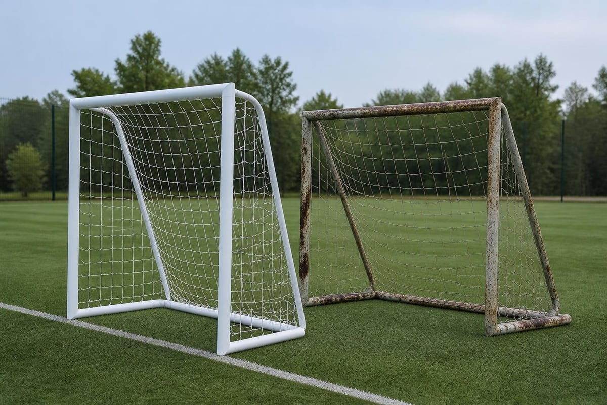 Soccer net frame materials comparison