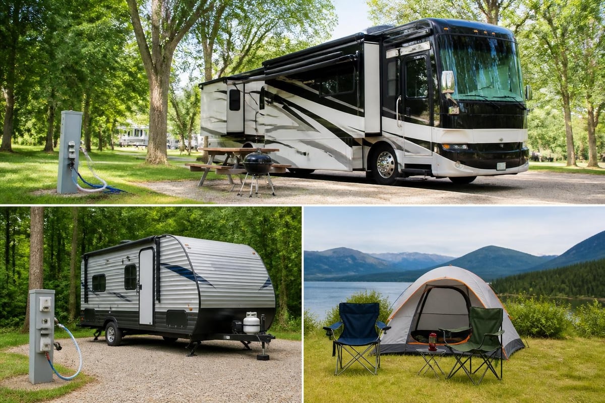 RV camping site features