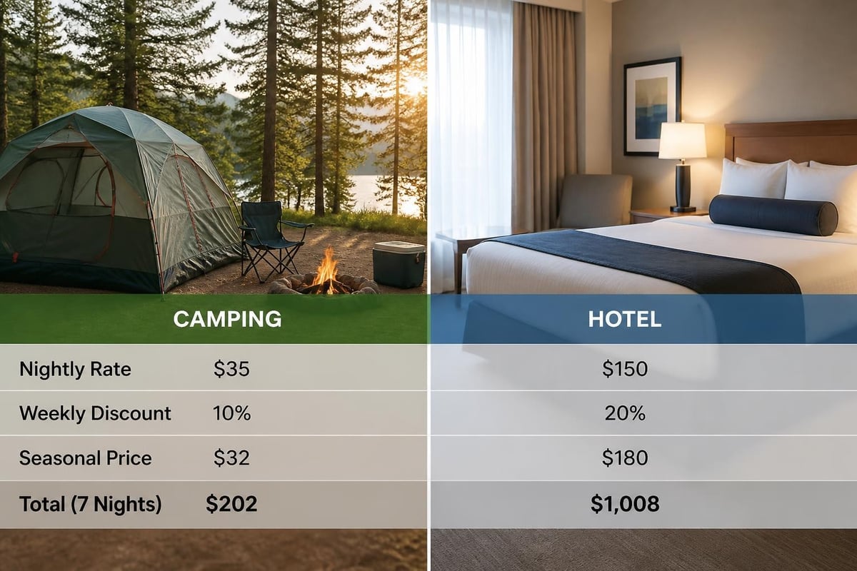 Camping budget breakdown
