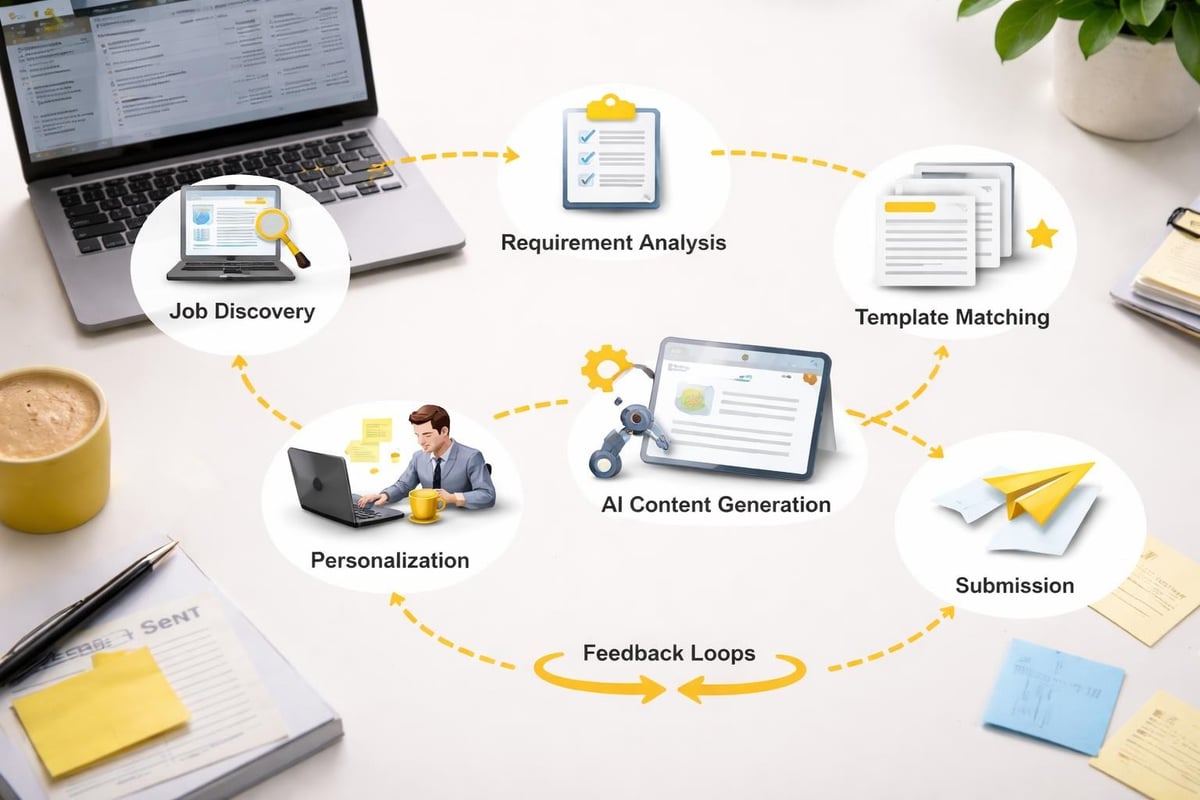 Upwork proposal automation workflow stages