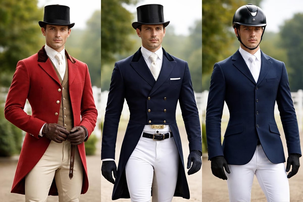 Historical evolution of mens riding coats
