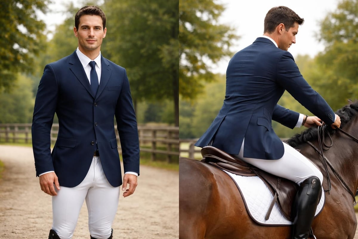 Proper mens riding coat fit points