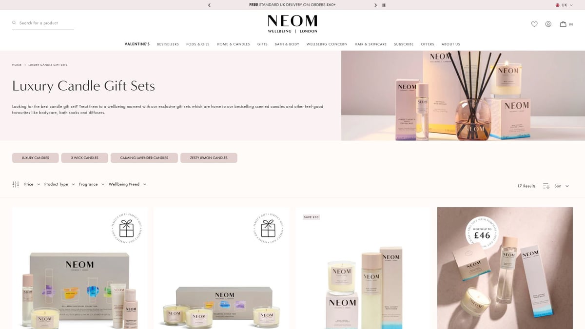 8 Best Candle Sets for Home Fragrance in 2026 - NEOM Organics Candle Gift Set