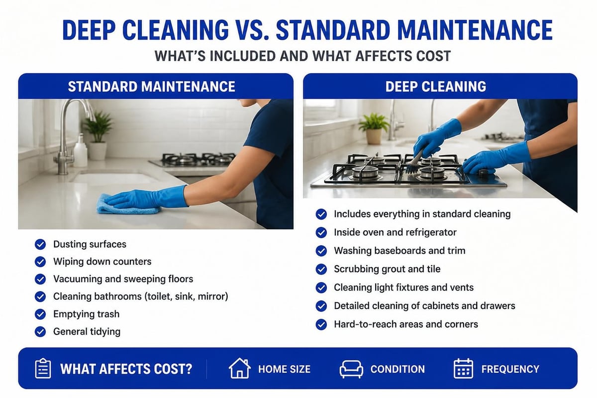 Deep cleaning service scope