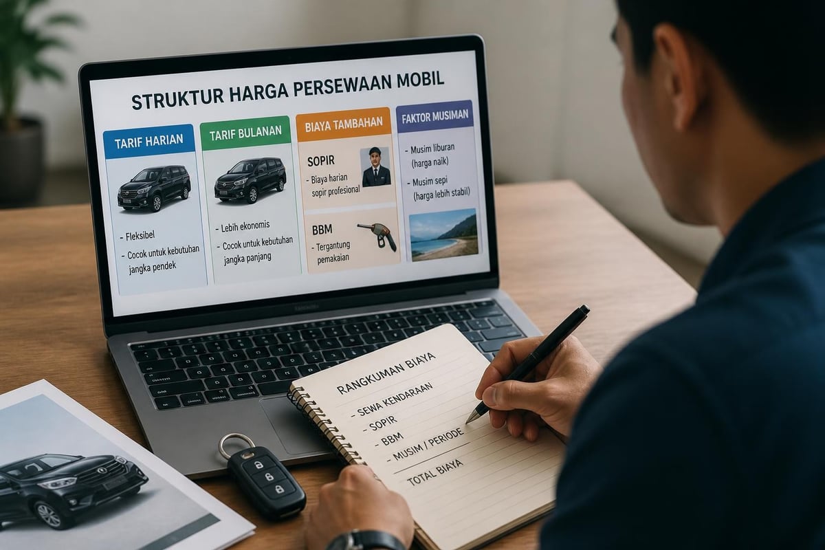 Perbandingan biaya sewa mobil