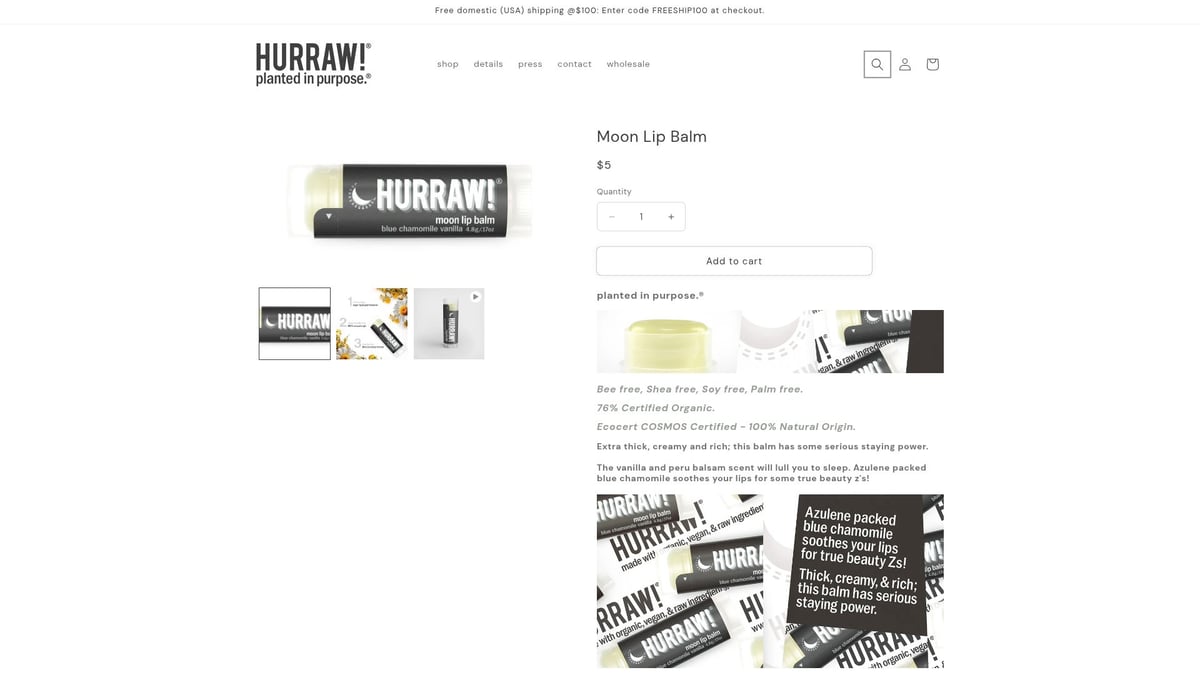 7 Natural Lip Balm Favorites to Try in 2025 - Hurraw! Moon Lip Balm