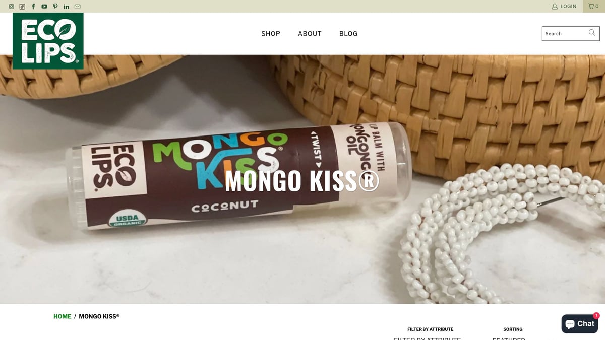 7 Natural Lip Balm Favorites to Try in 2025 - Eco Lips Mongo Kiss Lip Balm