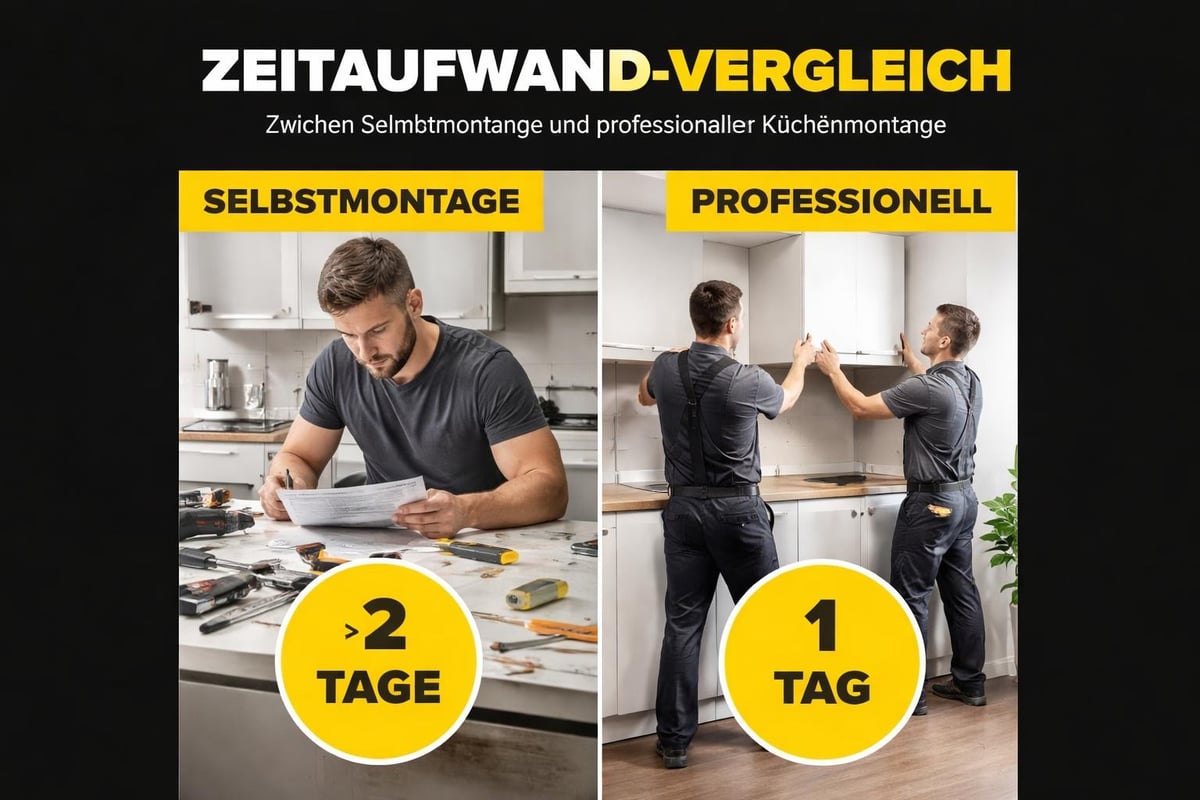 Küchenmontage Zeitvergleich