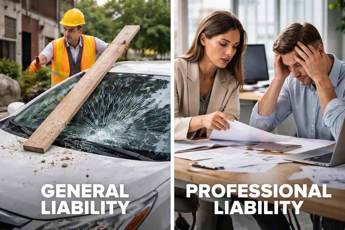 Coverage comparison between general and professional liability