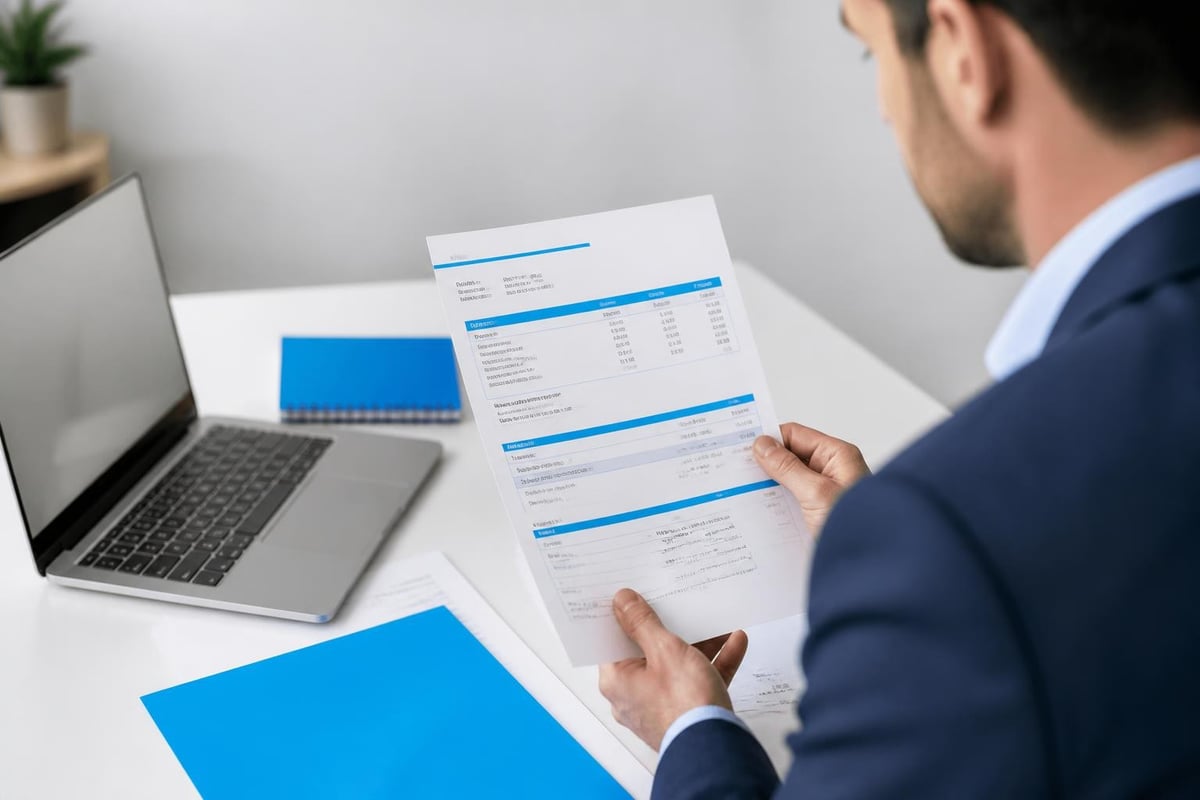 Business bank statement sections
