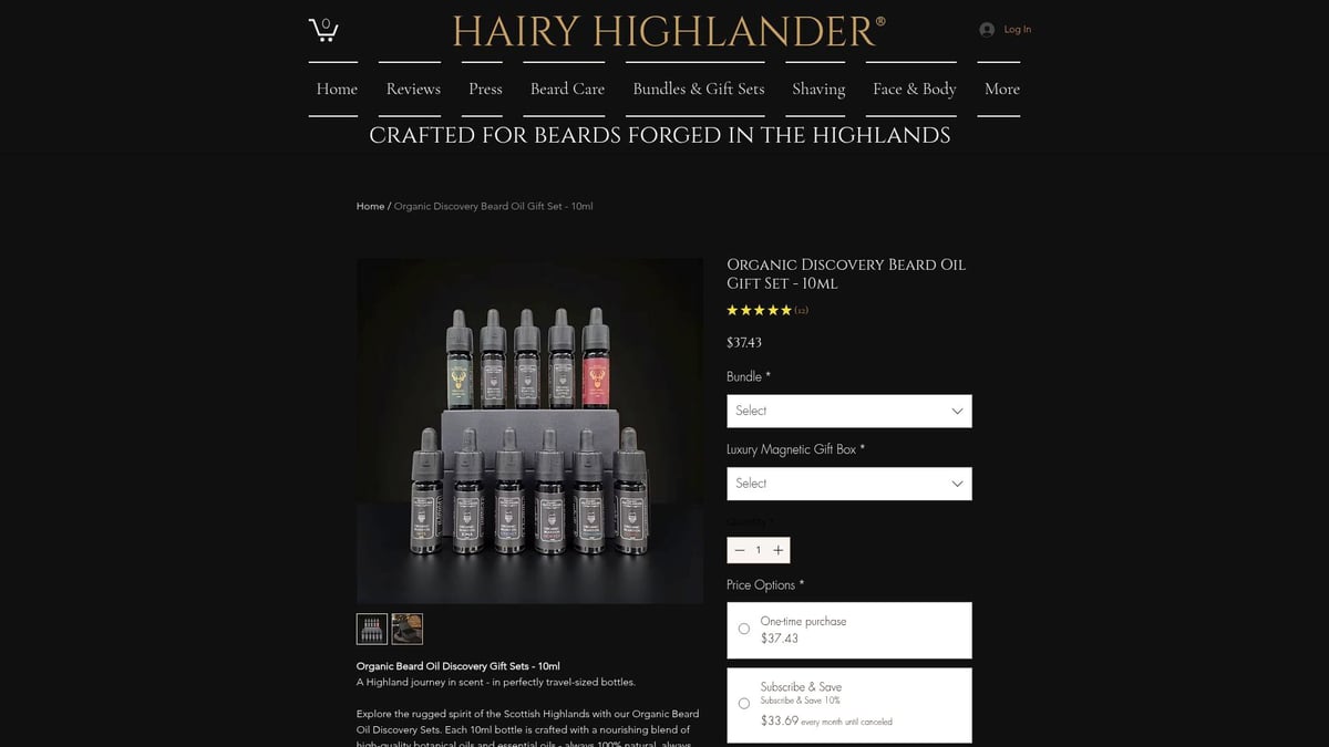 Top 8 Beard and Grooming Kit Picks for Men in 2026 - Organic Discovery Beard Oil Gift Set – 10ml