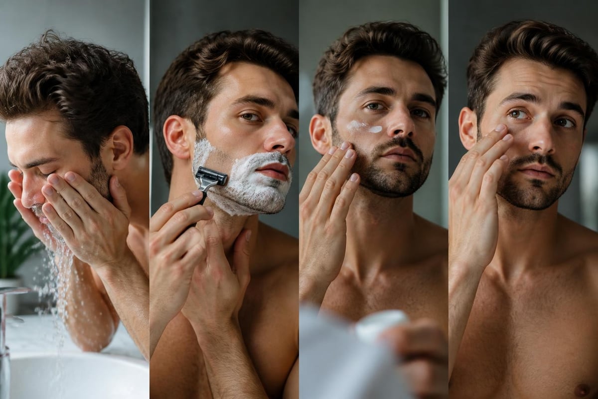 Männer Hautpflege Routine