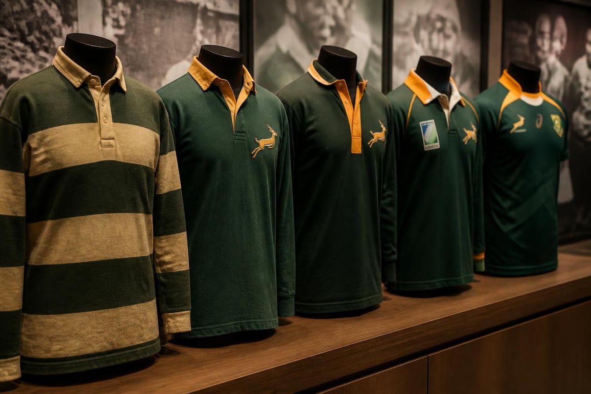 Springbok jersey evolution timeline