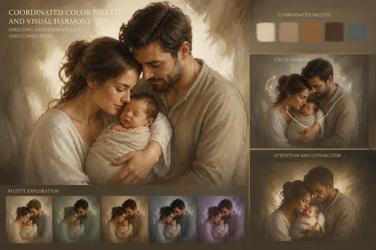 Color coordination strategy for family portraits