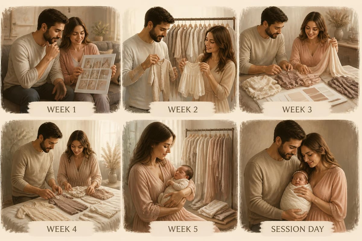 Newborn session preparation timeline