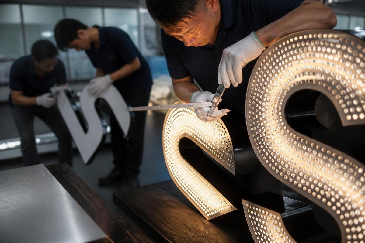 Sign construction quality control