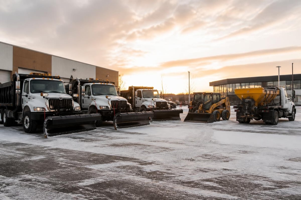 Commercial snow removal equipment fleet