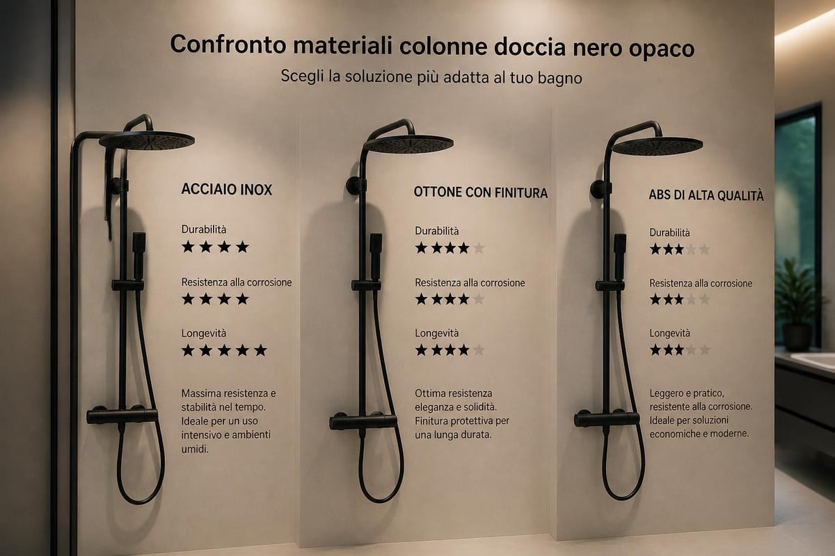 Materiali colonne doccia