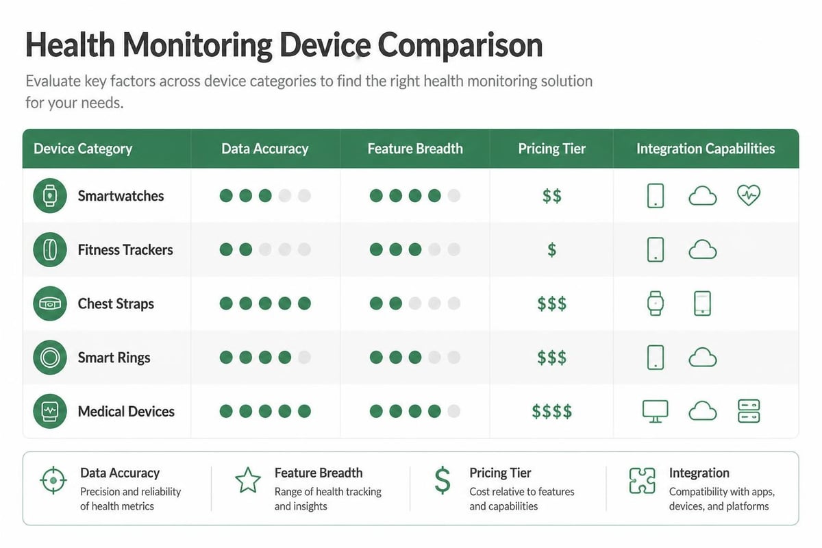 Health tracking comparison
