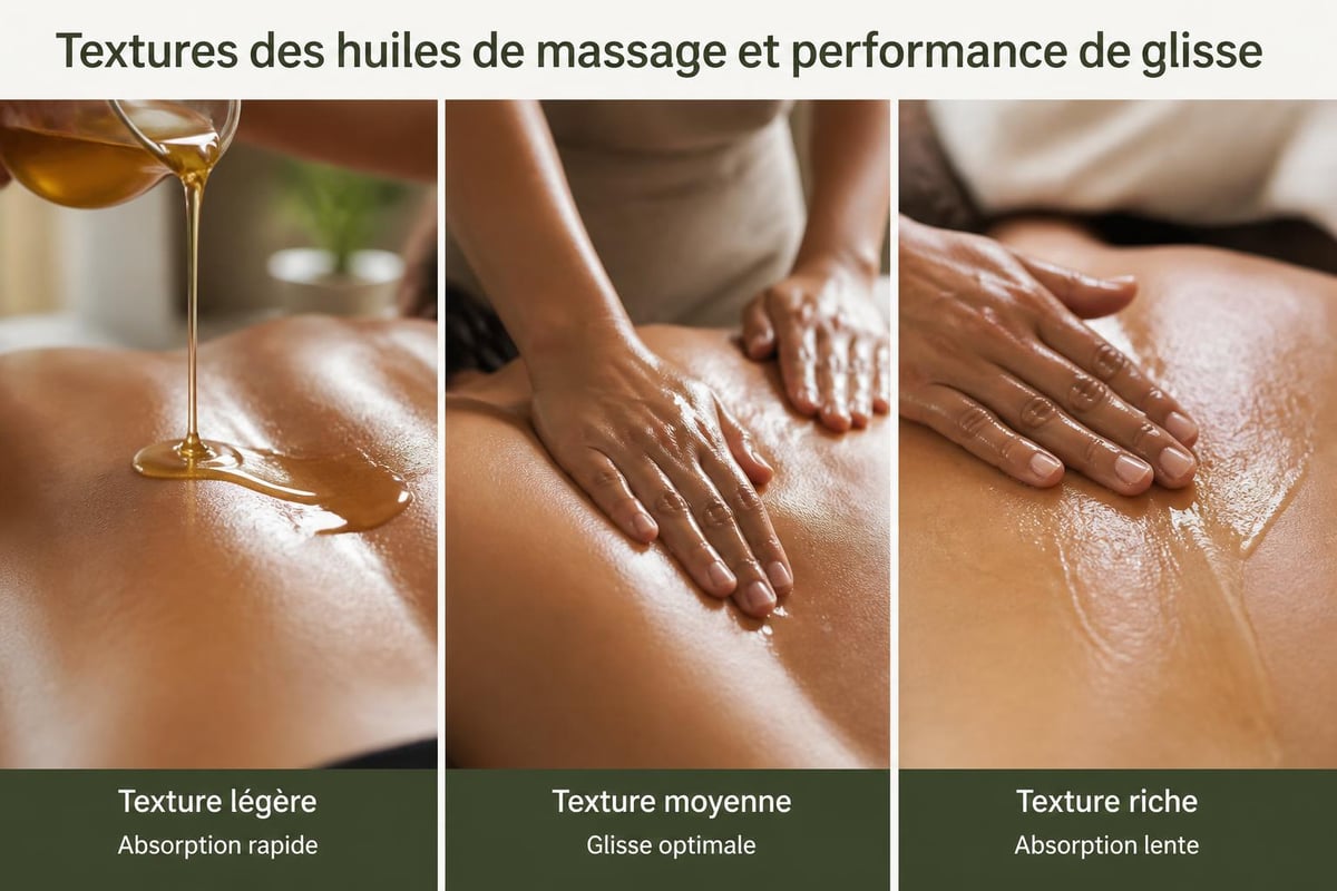 Texture comparison of massage oils