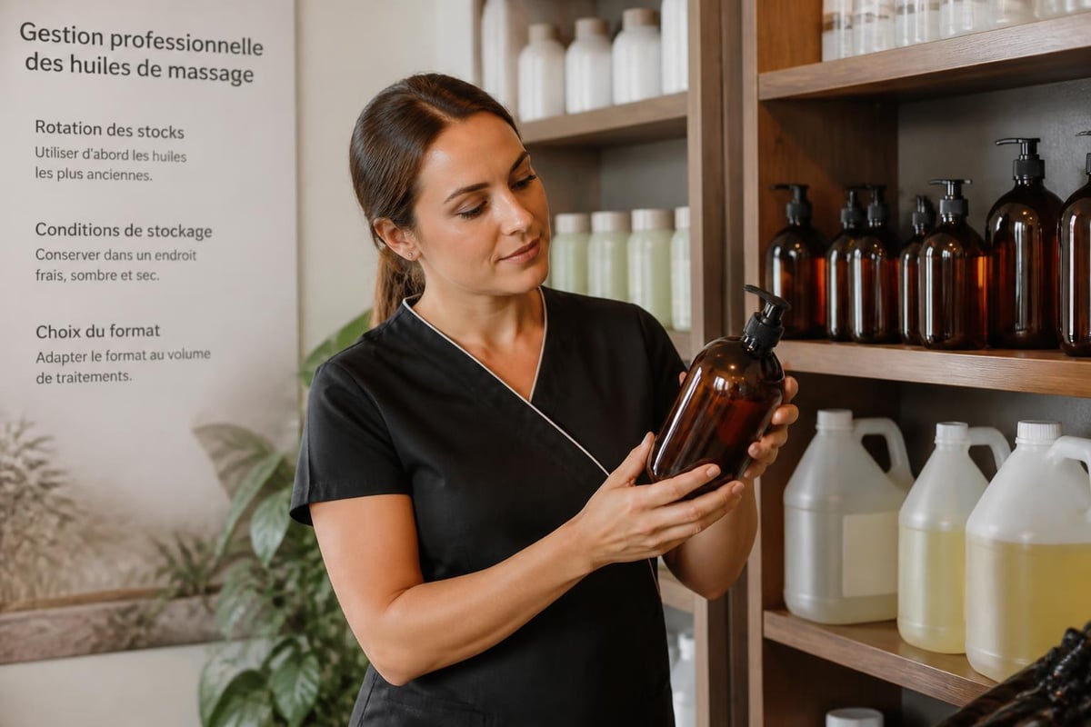 Massage oil inventory management