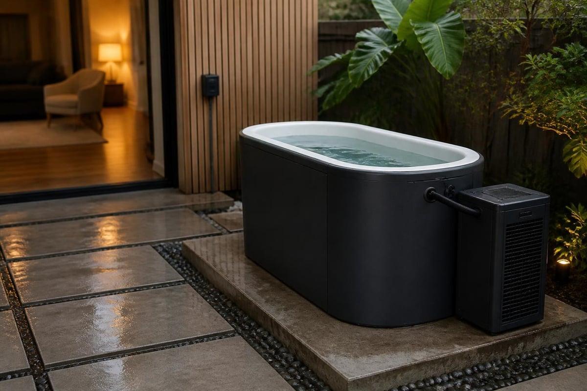 Cold plunge installation setup